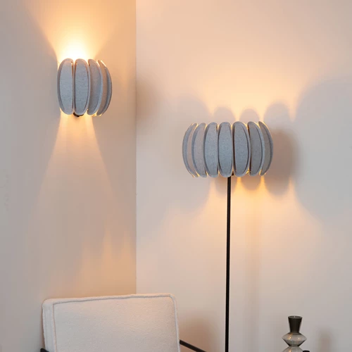 Lucide SPENCER - Wall light - 1xE27 - Grey - atmosphere 1
